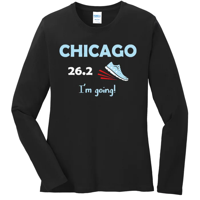 Chicago Im Going Marathon Runner Running Ladies Long Sleeve Shirt