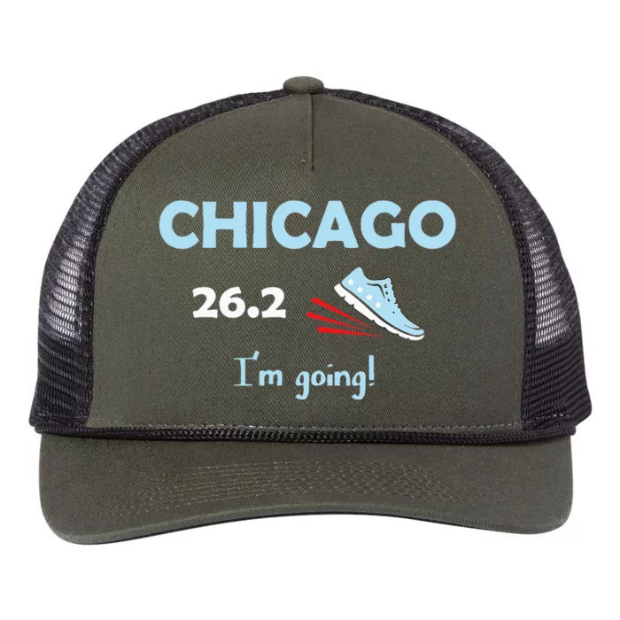 Chicago Im Going Marathon Runner Running Retro Rope Trucker Hat Cap