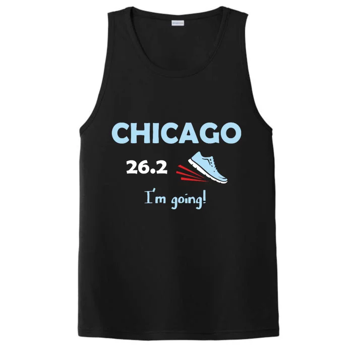 Chicago Im Going Marathon Runner Running 262 Performance Tank