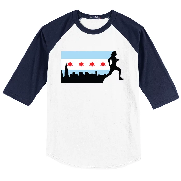 Chicago Im Going Marathon Runner Running 262 Baseball Sleeve Shirt