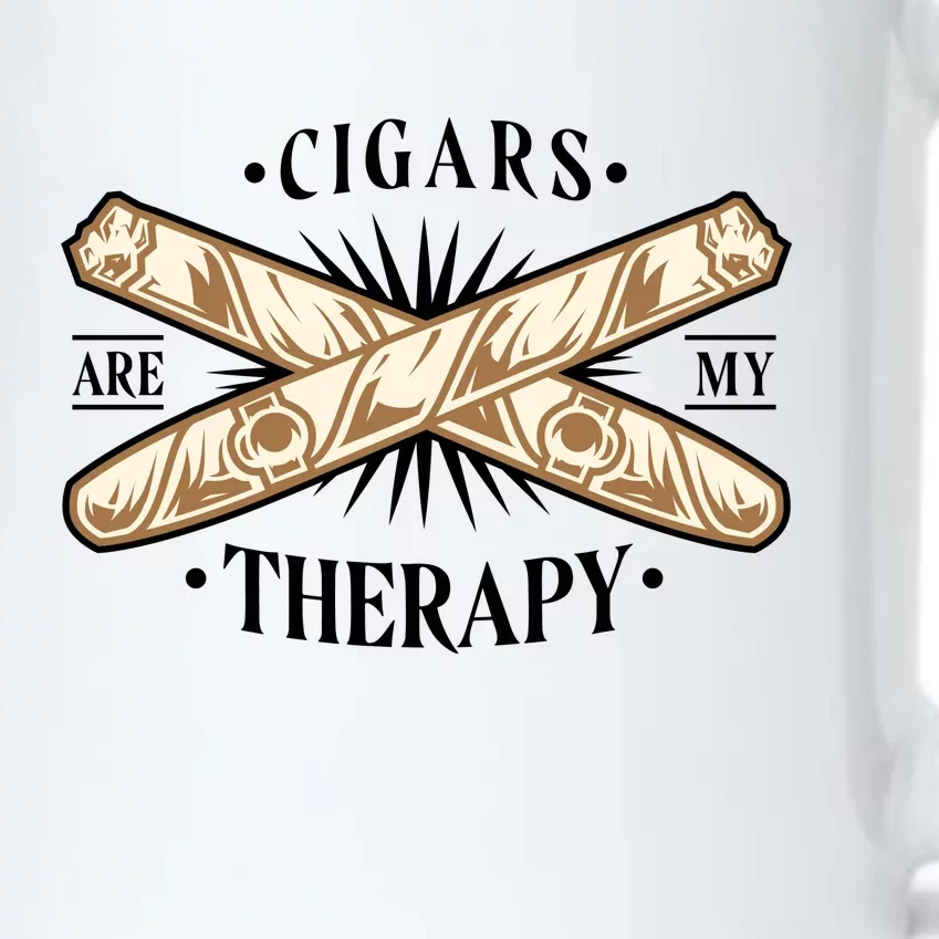 Cigars Are My Therapy Black Color Changing Mug