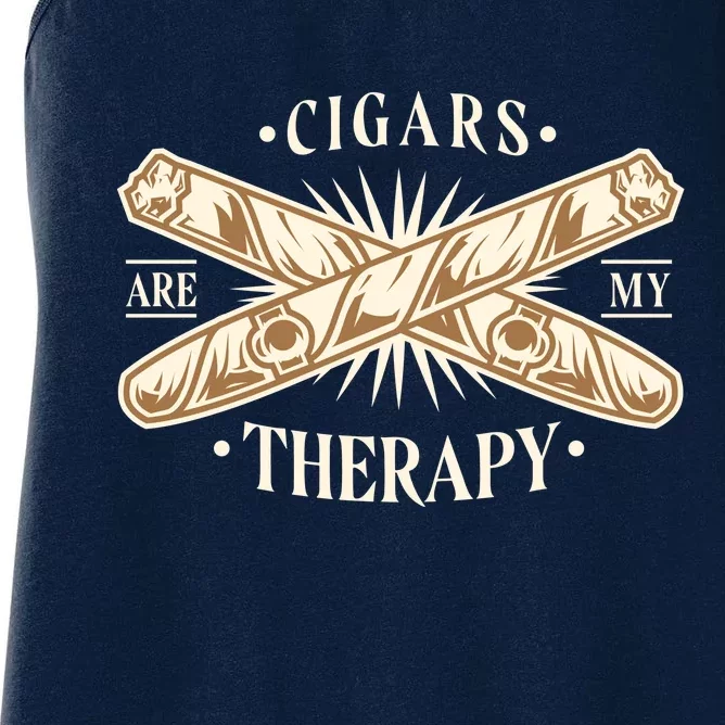 Cigars Are My Therapy Women's Racerback Tank