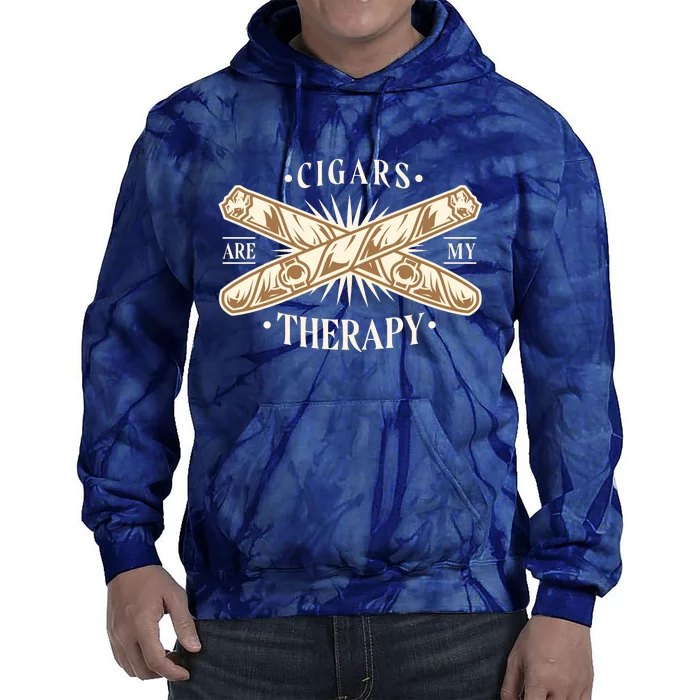 Cigars Are My Therapy Tie Dye Hoodie