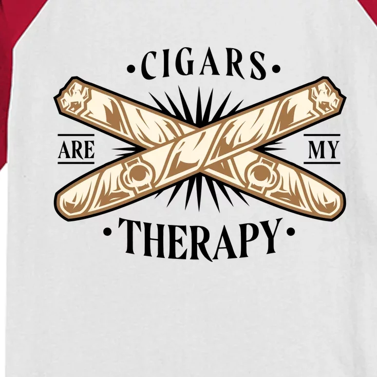 Cigars Are My Therapy Kids Colorblock Raglan Jersey