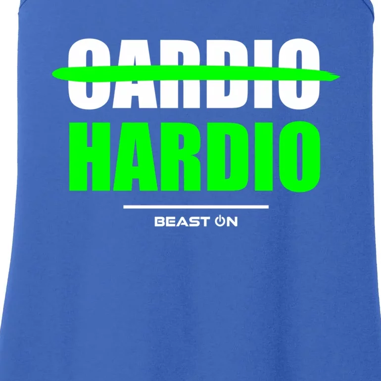 Cardio Is Hardio Bodybuilding Gains Gym Fitness Training Gift Ladies Essential Tank