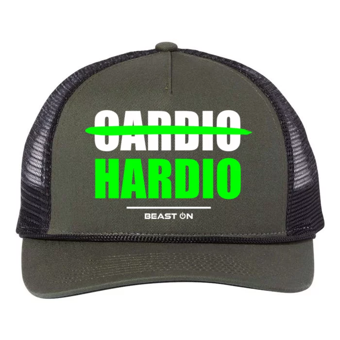 Cardio Is Hardio Bodybuilding Gains Gym Fitness Training Gift Retro Rope Trucker Hat Cap