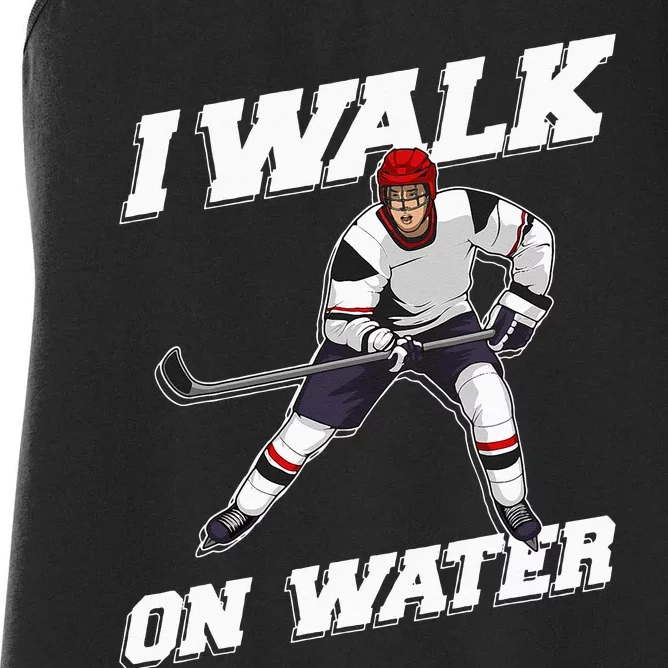 Cool Ice Hockey Player Art For Men Women Ice Hockey Lover Women's Racerback Tank