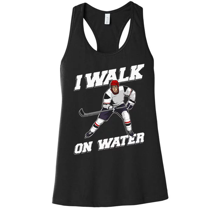 Cool Ice Hockey Player Art For Men Women Ice Hockey Lover Women's Racerback Tank