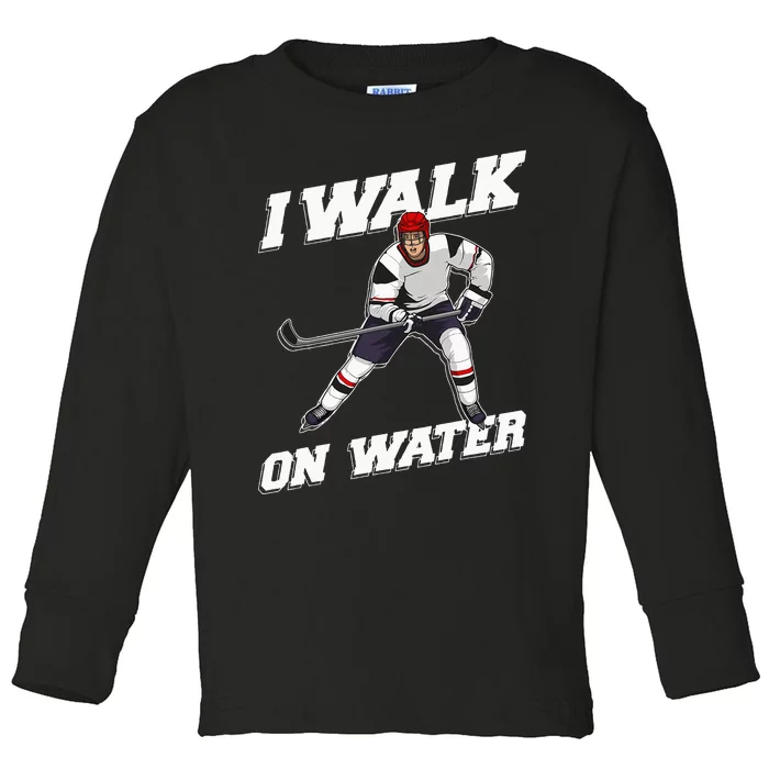 Cool Ice Hockey Player Art For Men Women Ice Hockey Lover Toddler Long Sleeve Shirt