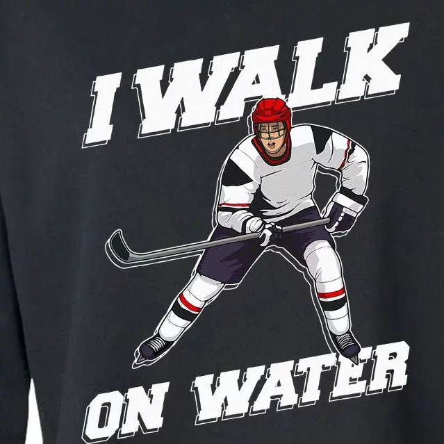 Cool Ice Hockey Player Art For Men Women Ice Hockey Lover Cropped Pullover Crew