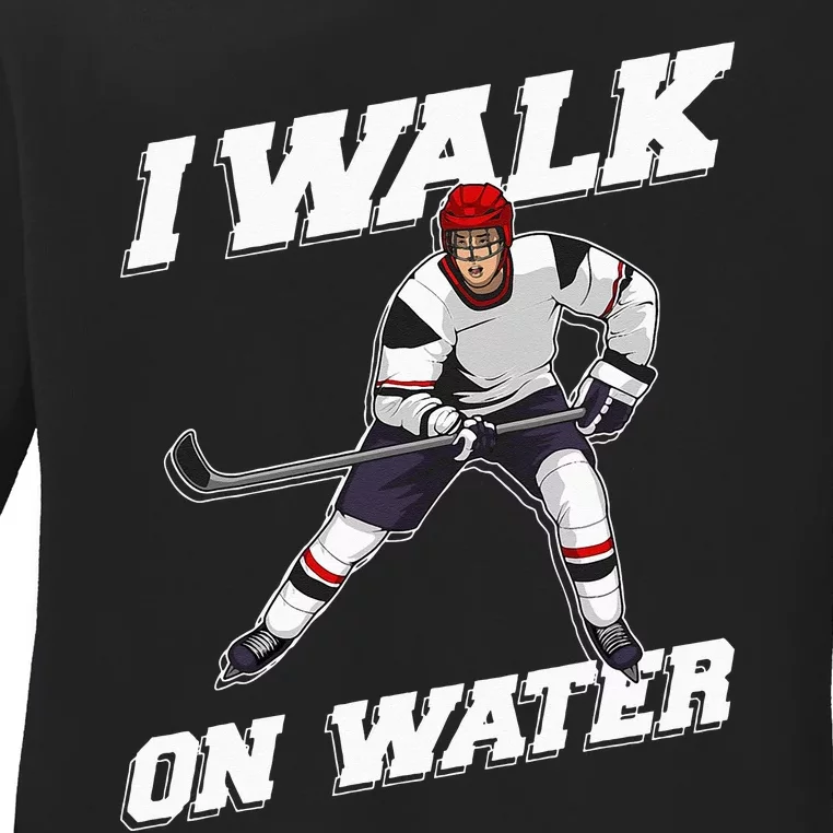 Cool Ice Hockey Player Art For Men Women Ice Hockey Lover Ladies Long Sleeve Shirt