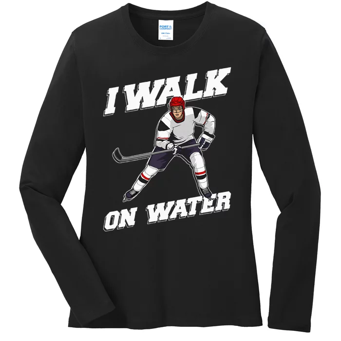 Cool Ice Hockey Player Art For Men Women Ice Hockey Lover Ladies Long Sleeve Shirt