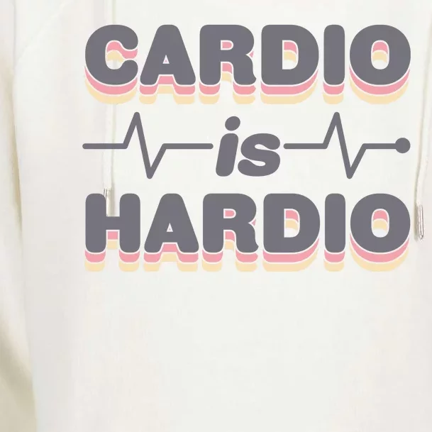 Cardio Is Hardio Womens Funnel Neck Pullover Hood