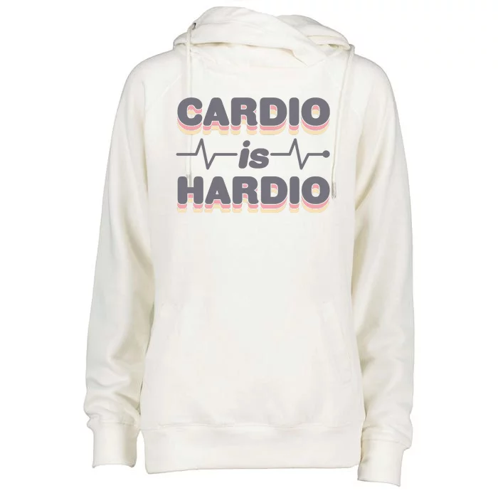 Cardio Is Hardio Womens Funnel Neck Pullover Hood