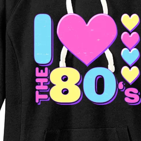 Cute I Heart Love The 80's Women's Fleece Hoodie