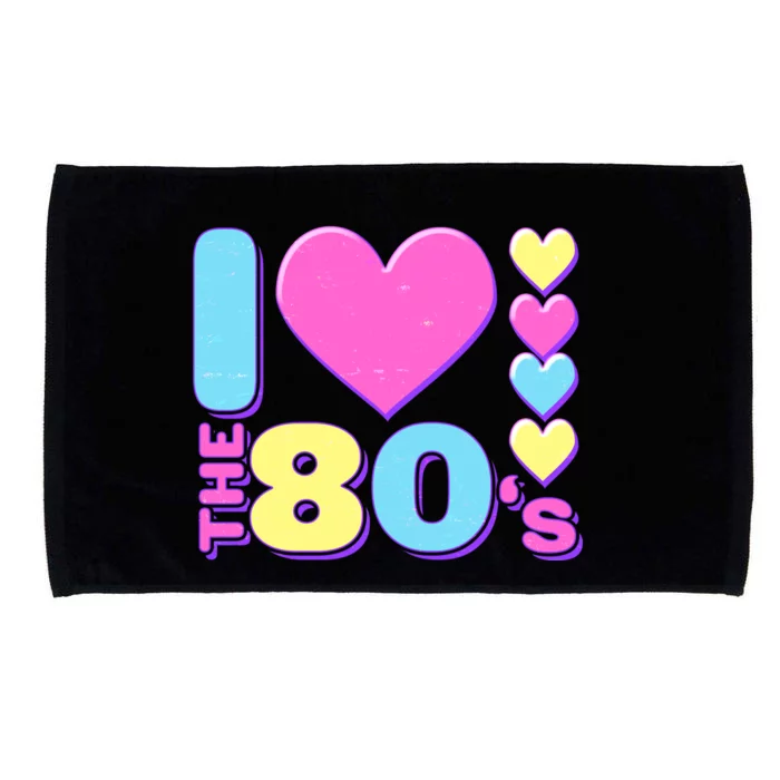 Cute I Heart Love The 80's Microfiber Hand Towel