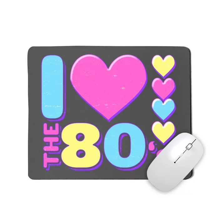 Cute I Heart Love The 80's Mousepad