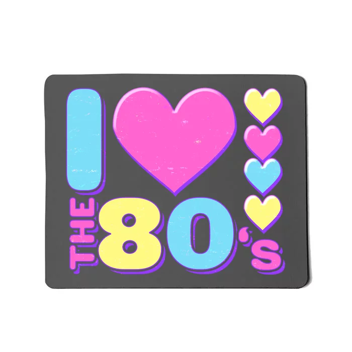 Cute I Heart Love The 80's Mousepad