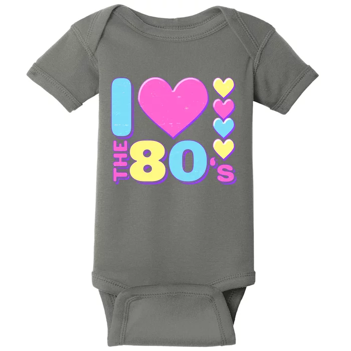 Cute I Heart Love The 80's Baby Bodysuit