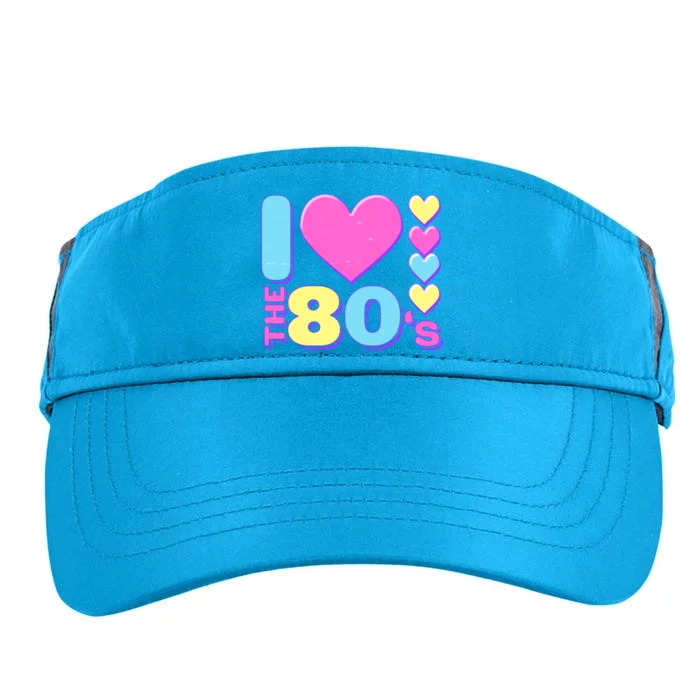 Cute I Heart Love The 80's Adult Drive Performance Visor