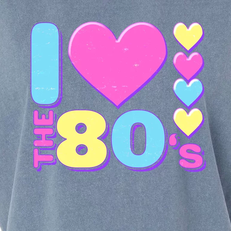 Cute I Heart Love The 80's Garment-Dyed Women's Muscle Tee