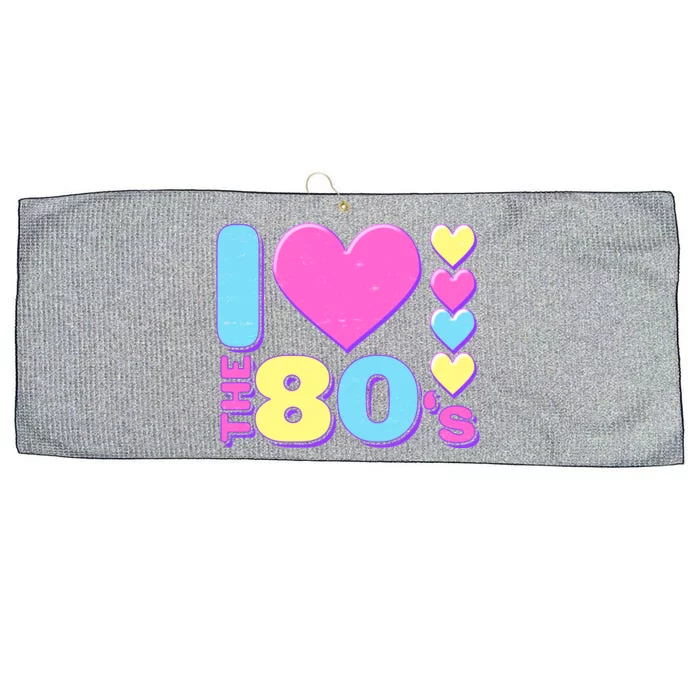 Cute I Heart Love The 80's Large Microfiber Waffle Golf Towel