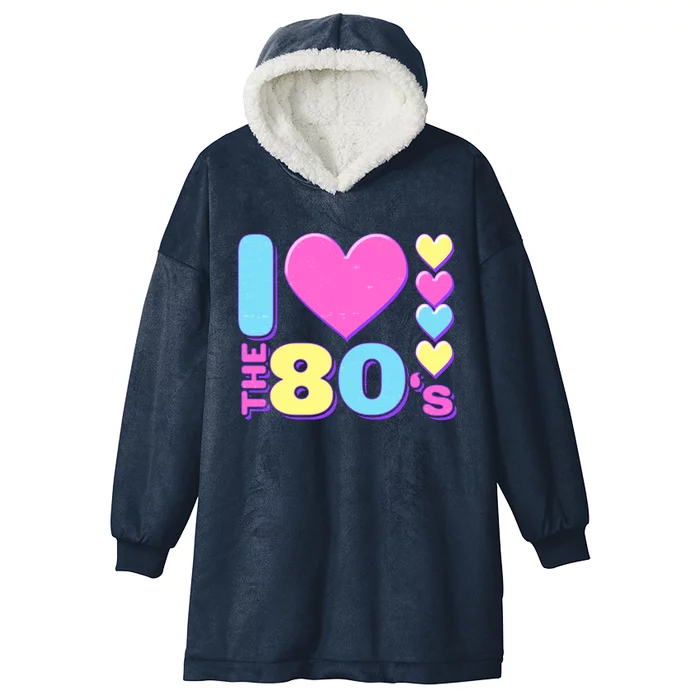 Cute I Heart Love The 80's Hooded Wearable Blanket