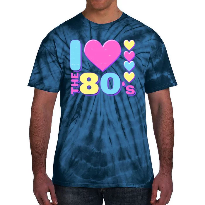 Cute I Heart Love The 80's Tie-Dye T-Shirt