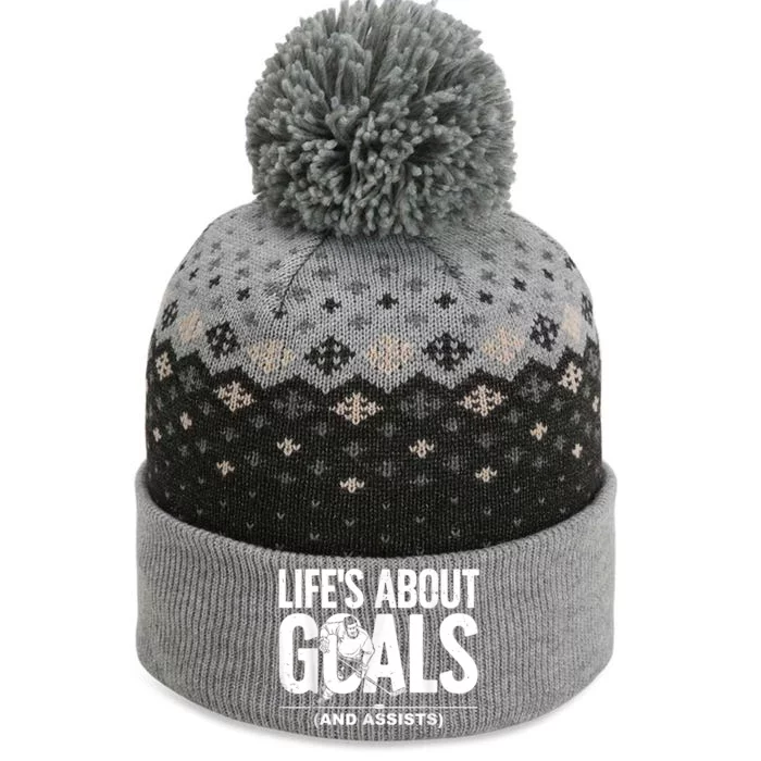 Cool Ice Hockey For Men Women Hockey Lover Goalie Sports The Baniff Cuffed Pom Beanie