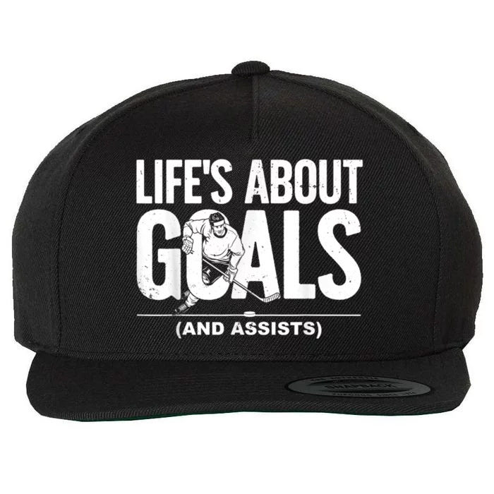 Cool Ice Hockey For Men Women Hockey Lover Goalie Sports Wool Snapback Cap