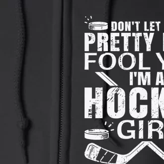 Cool Ice Hockey For  Girls Field Hockey Lover Team Full Zip Hoodie