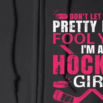 Cool Ice Hockey For Girls Field Hockey Lover Team Full Zip Hoodie