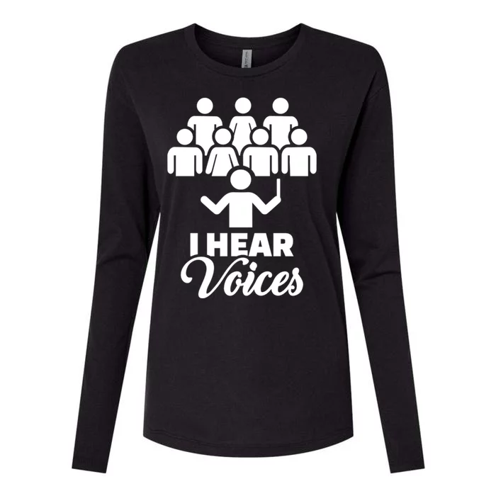 Choir I Hear Voices Womens Cotton Relaxed Long Sleeve T-Shirt