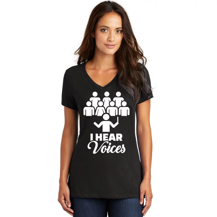 Choir I Hear Voices Women's V-Neck T-Shirt