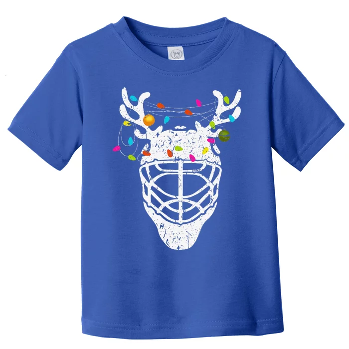 Christmas Ice Hockey Reindeer Xmas Hockey Toddler T-Shirt