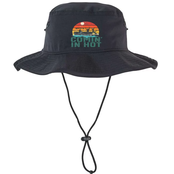 Comin In Hot Pontoon Boat Boating Lake Dad Legacy Cool Fit Booney Bucket Hat