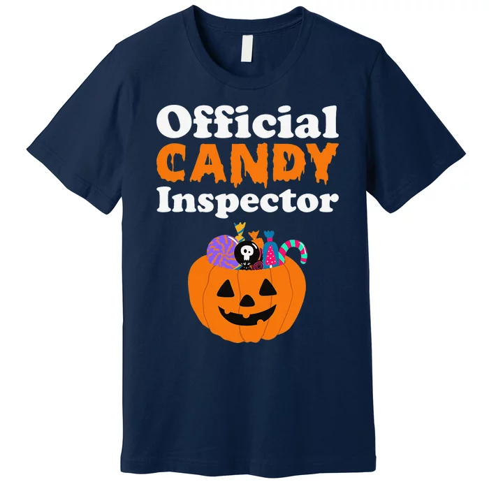 Candy Inspector Halloween Costume For Mom Or Dad Premium T-Shirt