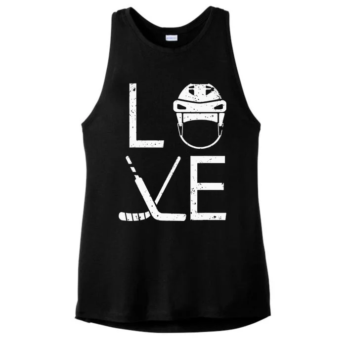 Cool Ice Hockey Art For  Goalie Coach Field Hockey Ladies Tri-Blend Wicking Tank