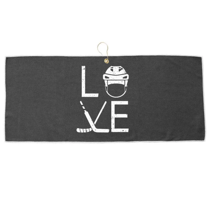 Cool Ice Hockey Art For  Goalie Coach Field Hockey Large Microfiber Waffle Golf Towel