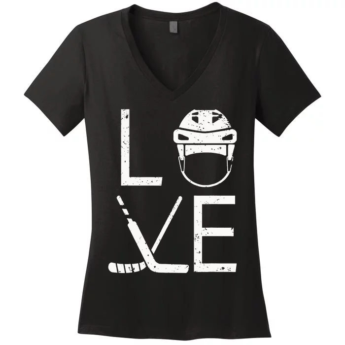 Cool Ice Hockey Art For  Goalie Coach Field Hockey Women's V-Neck T-Shirt