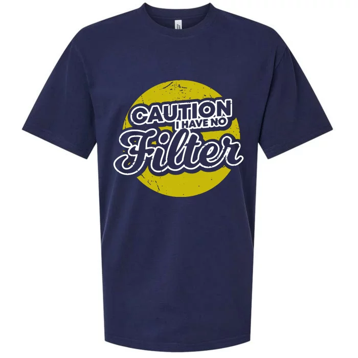 Caution I Have No Filter Sueded Cloud Jersey T-Shirt