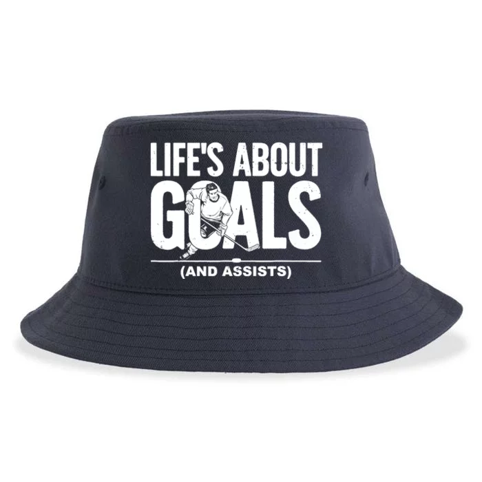 Cool Ice Hockey For Hockey Lover Goalie Sports Sustainable Bucket Hat