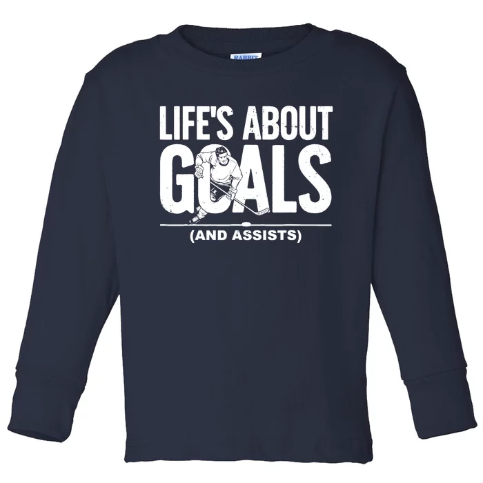 Cool Ice Hockey For Hockey Lover Goalie Sports Toddler Long Sleeve Shirt