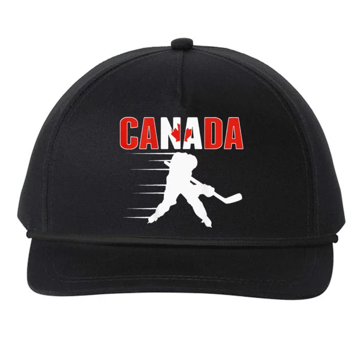 Canada Ice Hockey Lovers Jersey Canadian Hockey Team Fans Snapback Five-Panel Rope Hat