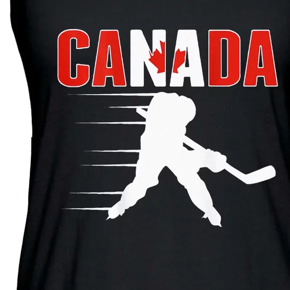 Canada Ice Hockey Lovers Jersey Canadian Hockey Team Fans Ladies Essential Flowy Tank