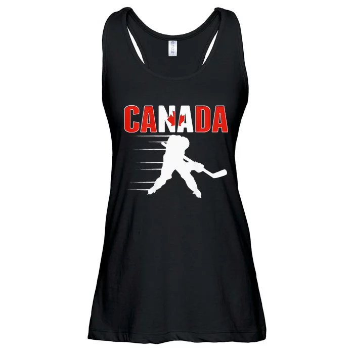 Canada Ice Hockey Lovers Jersey Canadian Hockey Team Fans Ladies Essential Flowy Tank