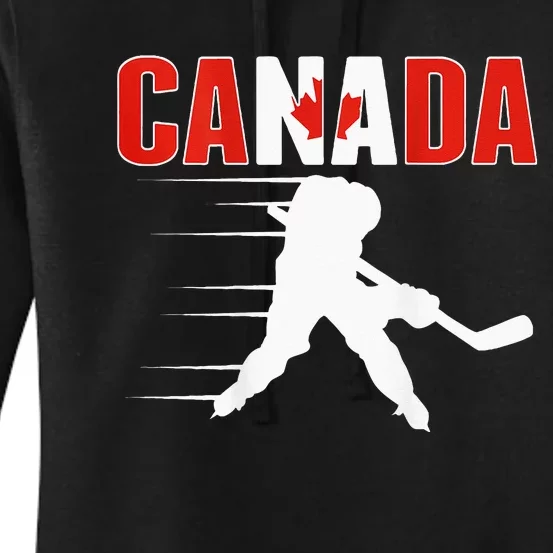 Canada Ice Hockey Lovers Jersey Canadian Hockey Team Fans Women's Pullover Hoodie