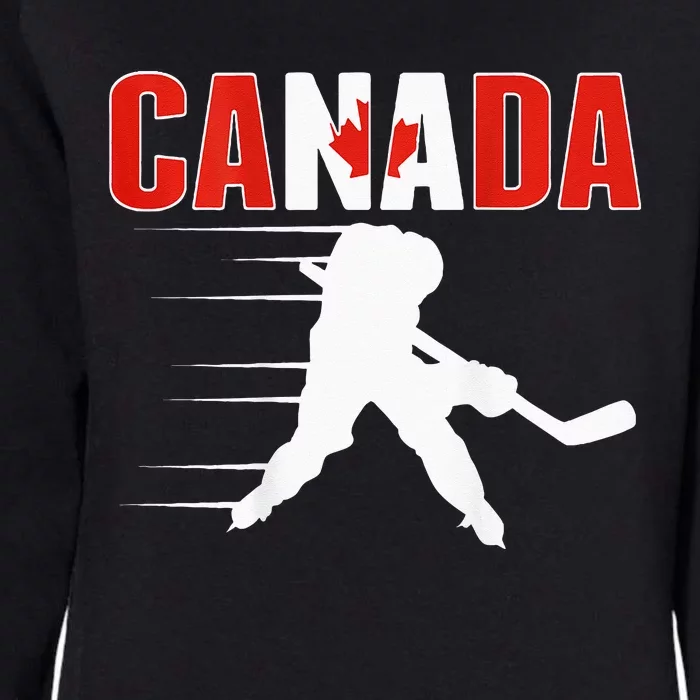 Canada Ice Hockey Lovers Jersey Canadian Hockey Team Fans Womens California Wash Sweatshirt