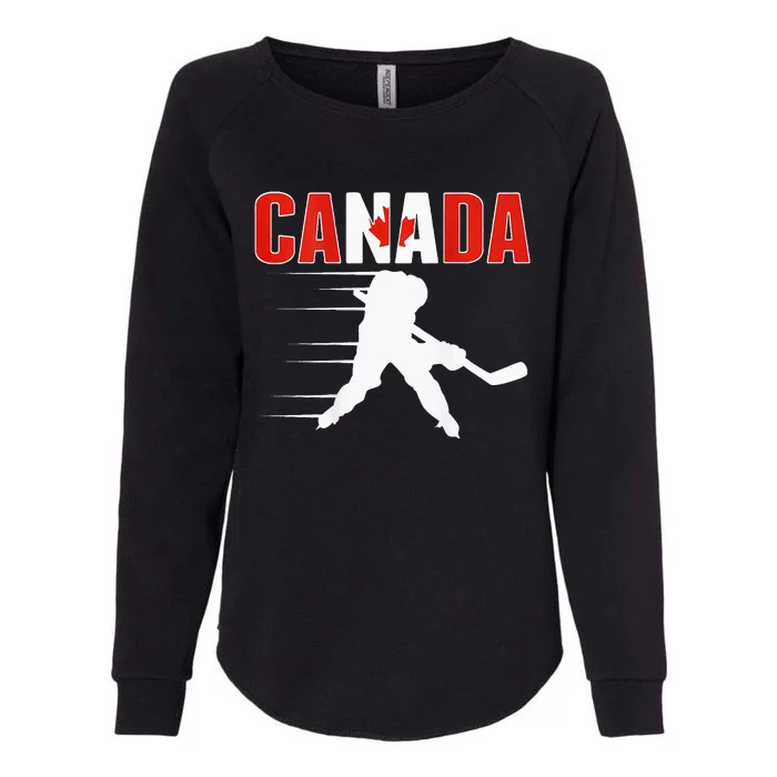 Canada Ice Hockey Lovers Jersey Canadian Hockey Team Fans Womens California Wash Sweatshirt