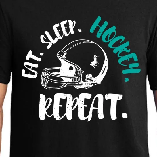 Cool Ice Hockey Cute Gift Eat Sleep Hockey Repeat Cool Gift Pajama Set